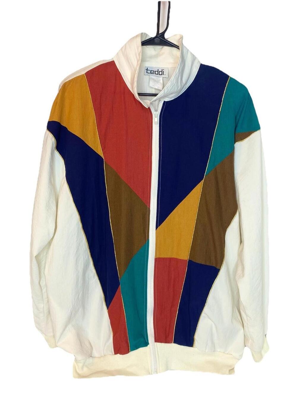 Vintage TEDDI women’s 1980’s windbreaker jacket size 2X